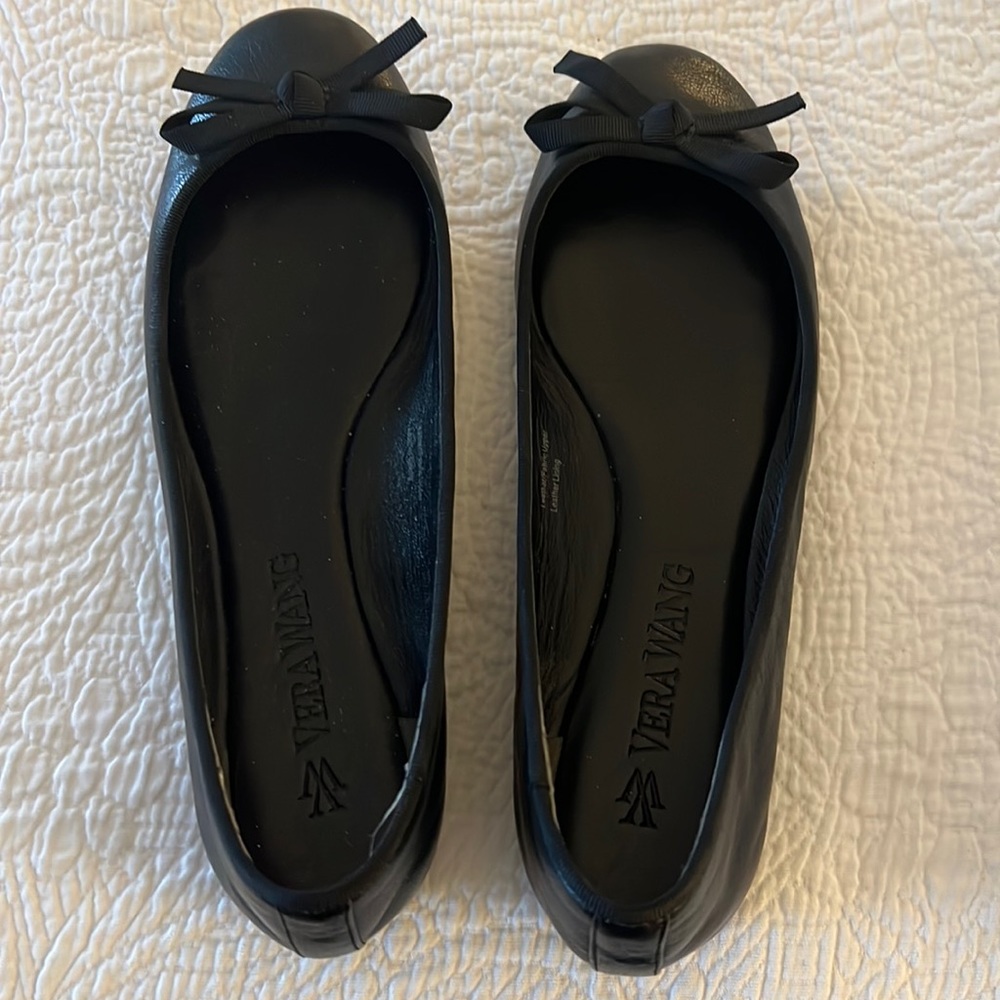 Vera Wang Black Ballerina Flats Size 7 1/2